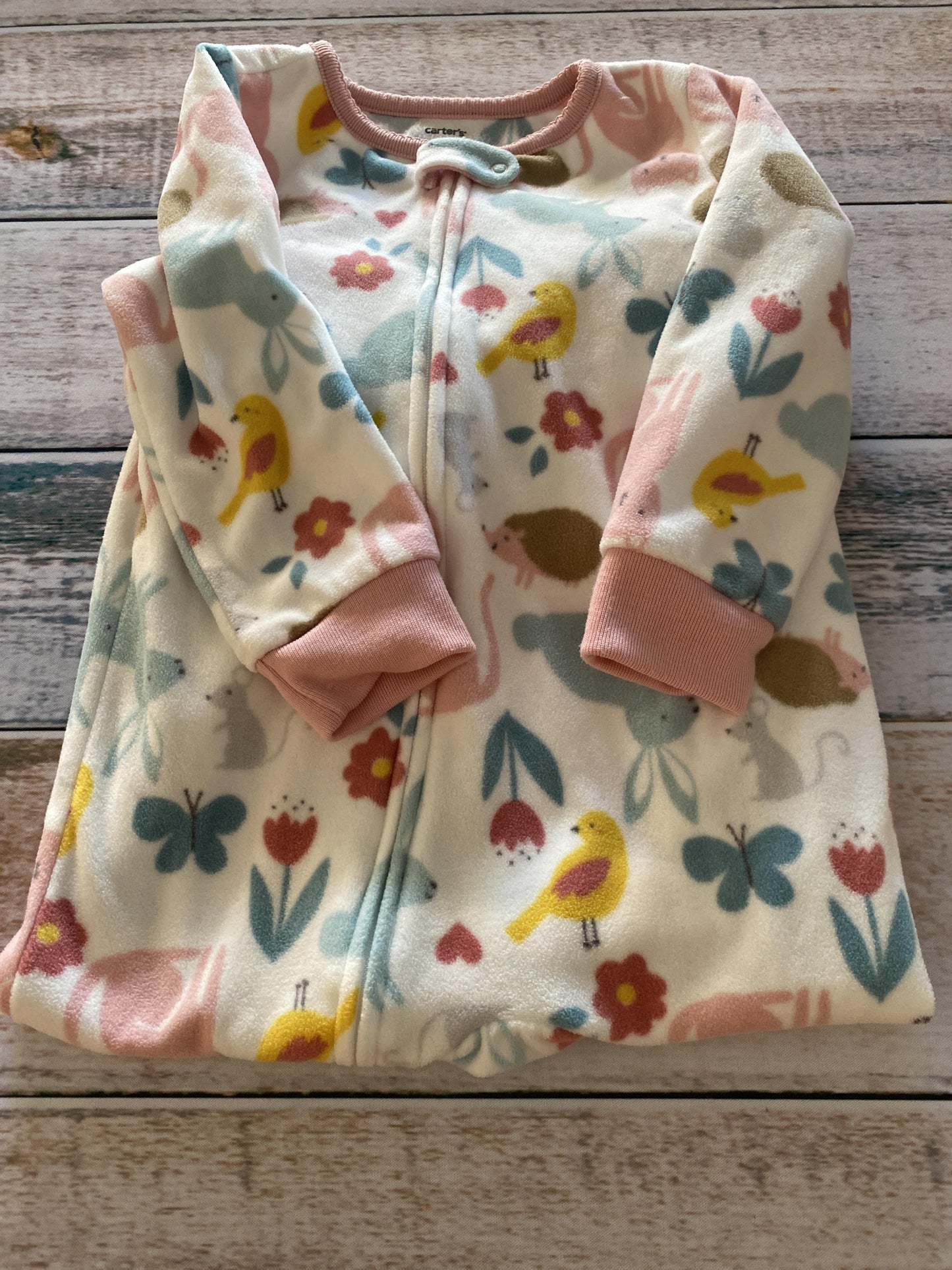 Carters Girls White | pink | animals Pajamas Size: 2T White | pink | animals