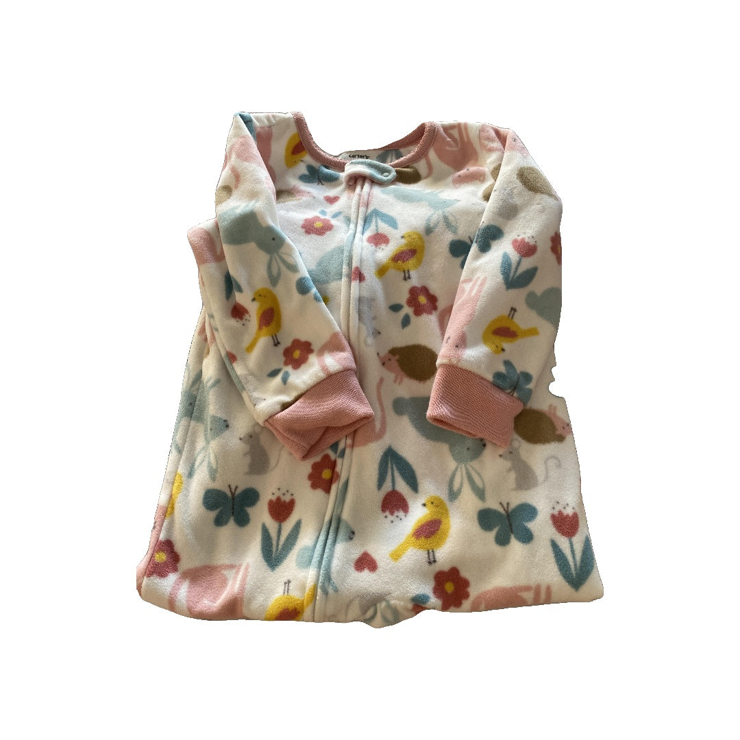 Carters Girls White | pink | animals Pajamas Size: 2T White | pink | animals