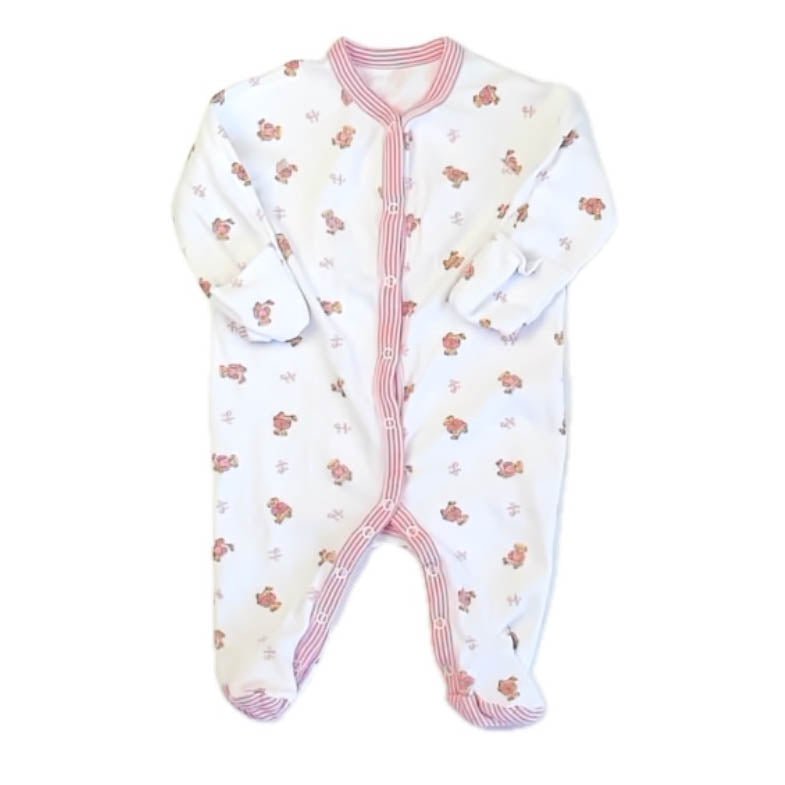 Ralph Lauren Girls White | Pink Bears Long Sleeve Outfit Size: 3 Months White | Pink Bears