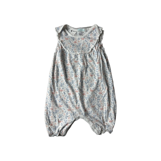Feather Baby Girls White | pink | Blue Romper Size: 18-24 months White | pink | Blue