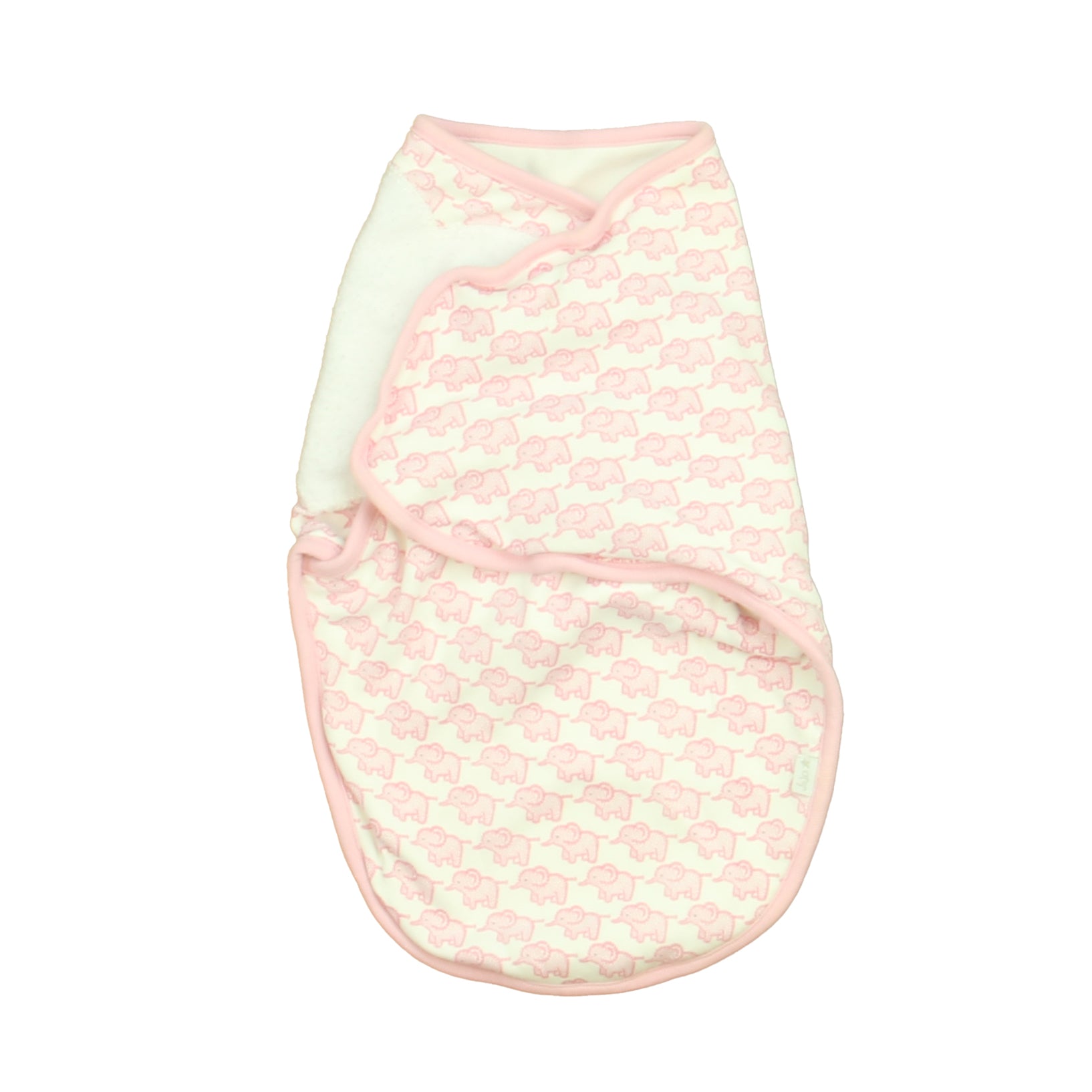 JoJo Maman Bebe Girls White | Pink Elephants Sleepsack Size: 0-3 Months White | Pink Elephants