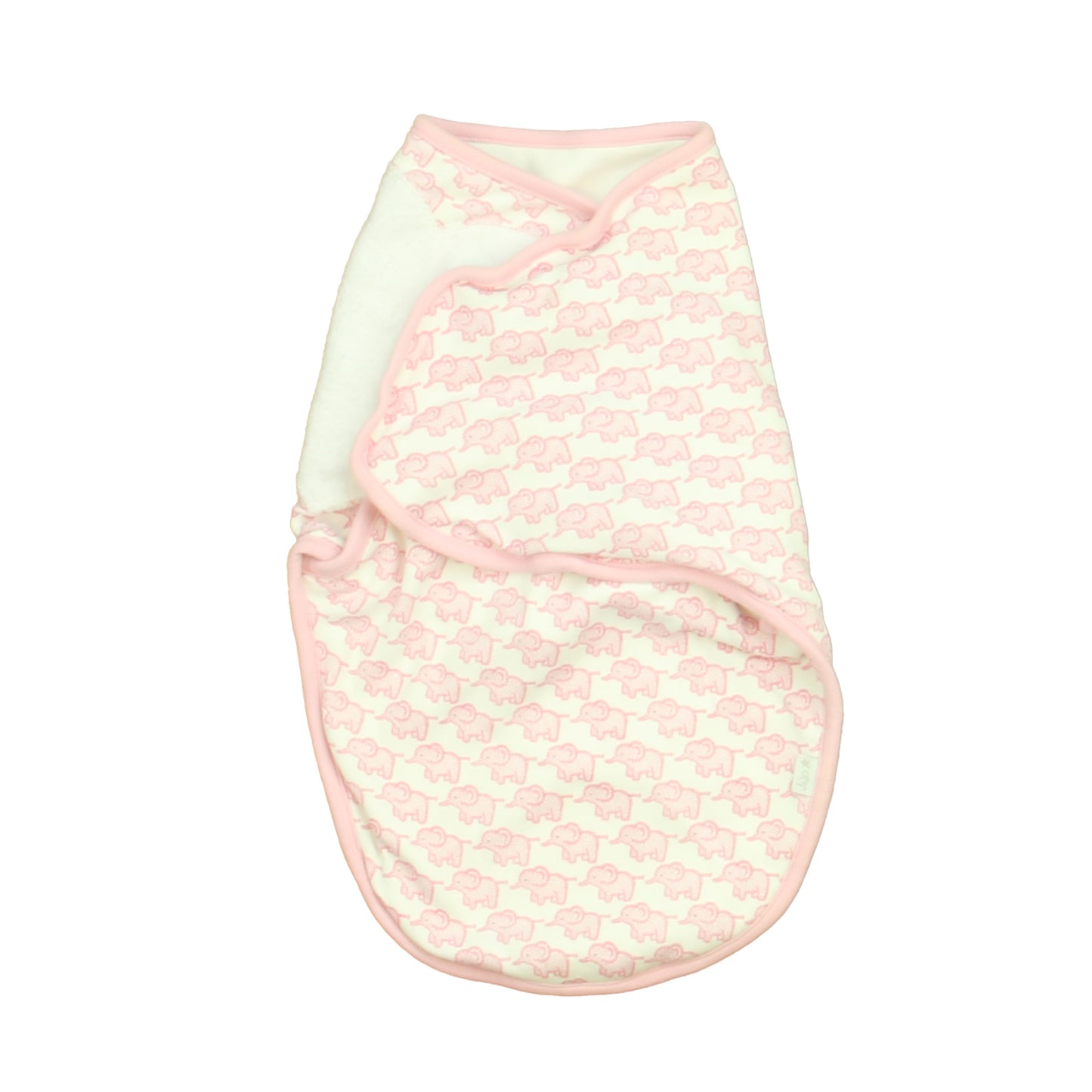JoJo Maman Bebe Girls White | Pink Elephants Sleepsack Size: 0-3 Months White | Pink Elephants