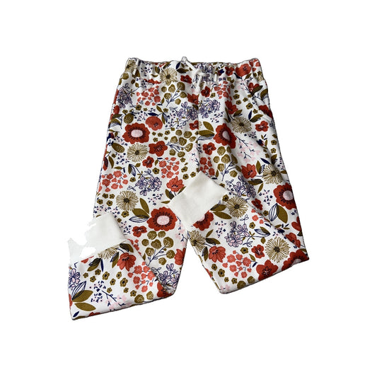 Honest Co Unisex White | Pink floral Pants Size: 3T White | Pink floral