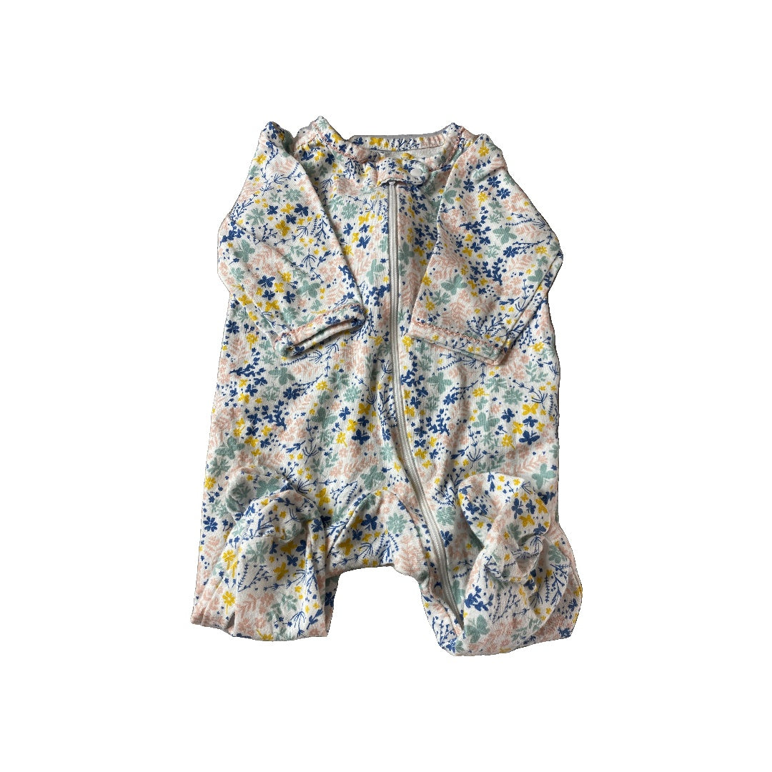 Carters Girls White | Pink floral Pajamas Size: 3 months White | Pink floral