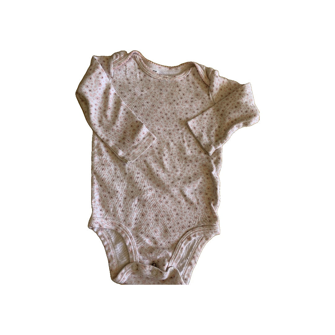Girls White | Pink floral Onesie Size: 12M White | Pink floral