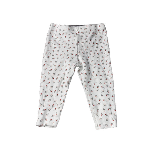 Rabbit Bear Girls White | Pink floral Pants Size: 6-9 months White | Pink floral
