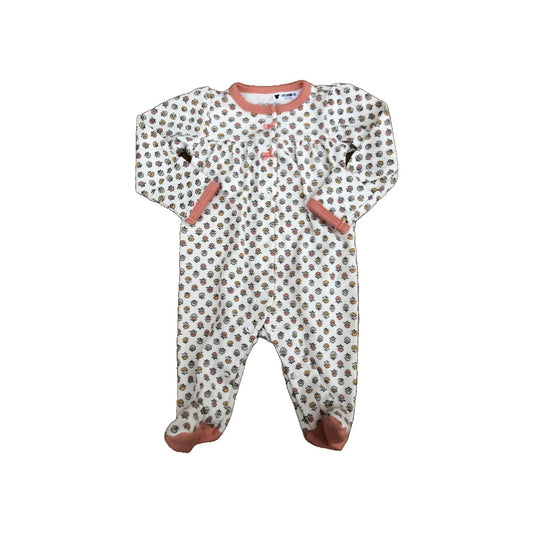 Carters Girls White | Pink floral Pajamas Size: Newborn White | Pink floral