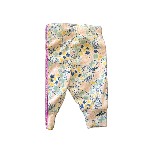 Carters Girls White | Pink floral Pants Size: 3 months White | Pink floral