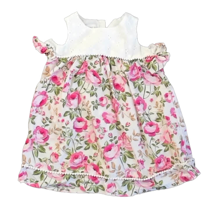 Bonnie Jean Girls White | Pink Floral Blouse Size: 4T White | Pink Floral