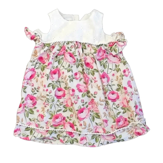 Bonnie Jean Girls White | Pink Floral Blouse Size: 4T White | Pink Floral