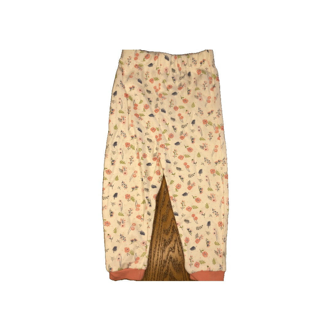 asher and olivia Girls White | Pink floral Pajamas Size: 12 months White | Pink floral