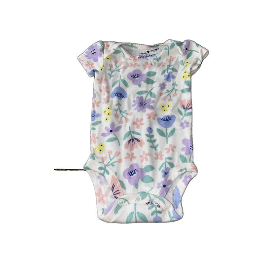 Carters Girls White | Pink floral Onesie Size: 3 months White | Pink floral