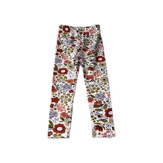 Honest Co Girls White | Pink floral Pants Size: 3T White | Pink floral