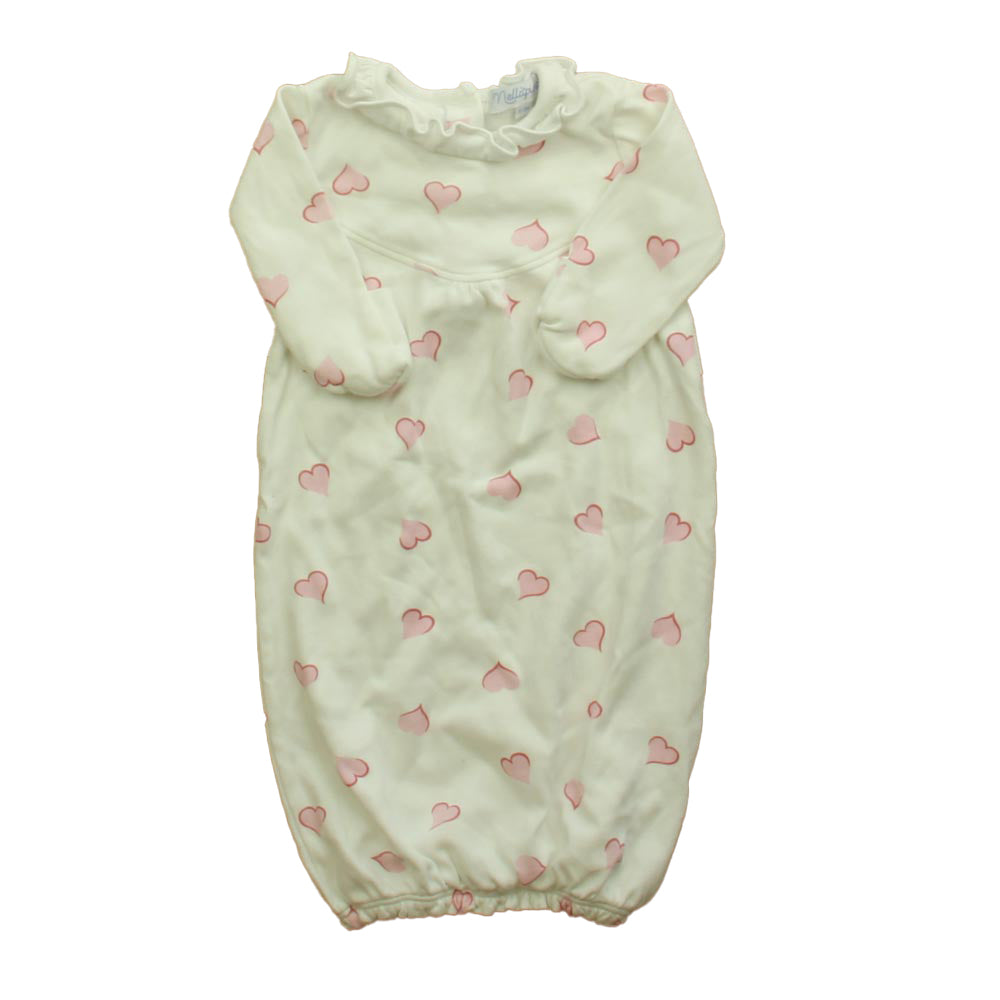 Nellapima Girls White | Pink Hearts Nightgown Size: 0-3 Months