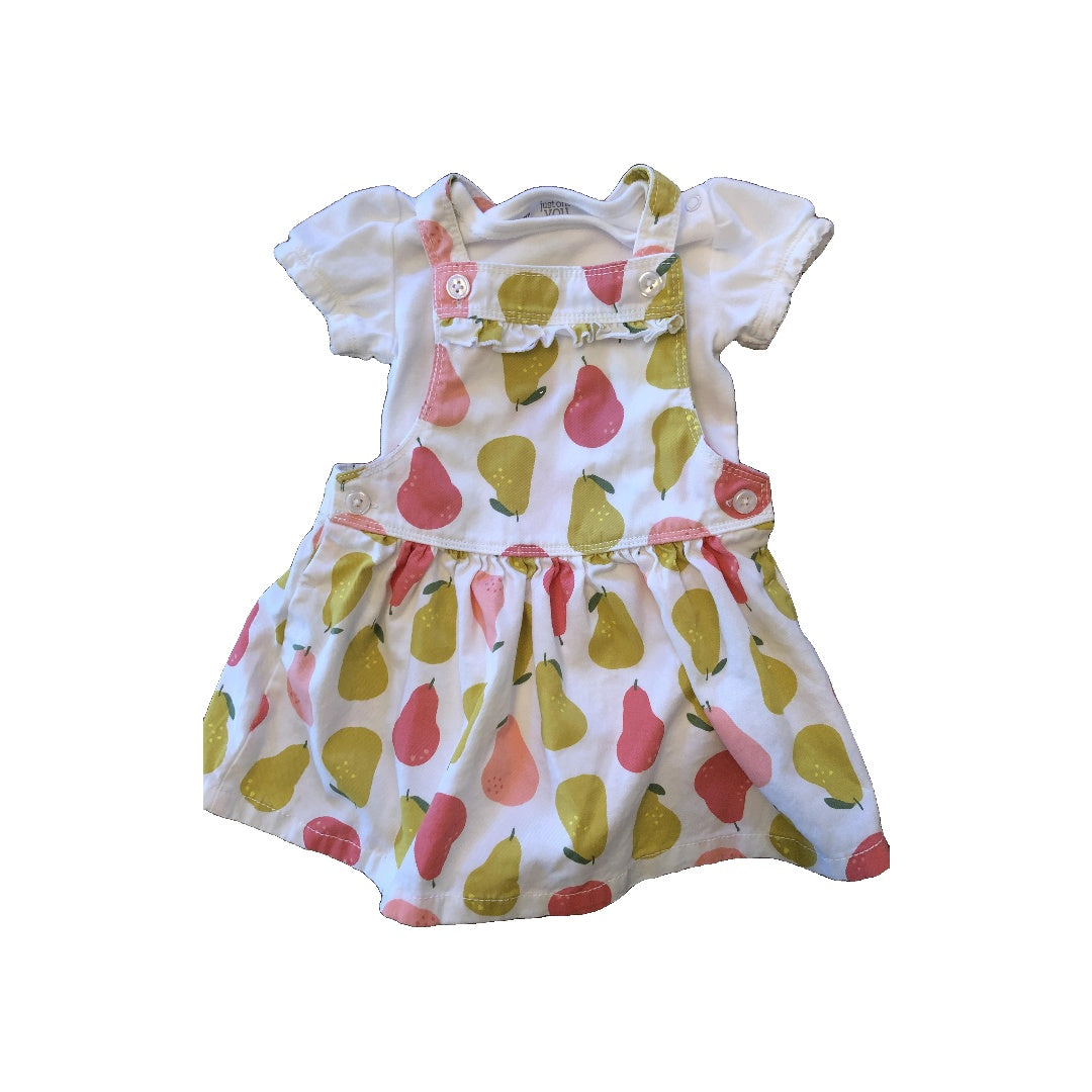 Carters Girls White | pink | light green Dress Size: 18 months White | pink | light green