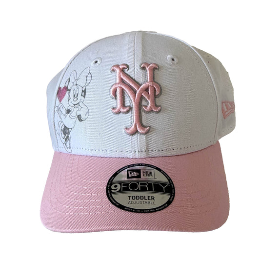New Era Girls White | Pink NY Mets Hat Size: 2-5T White | Pink NY Mets