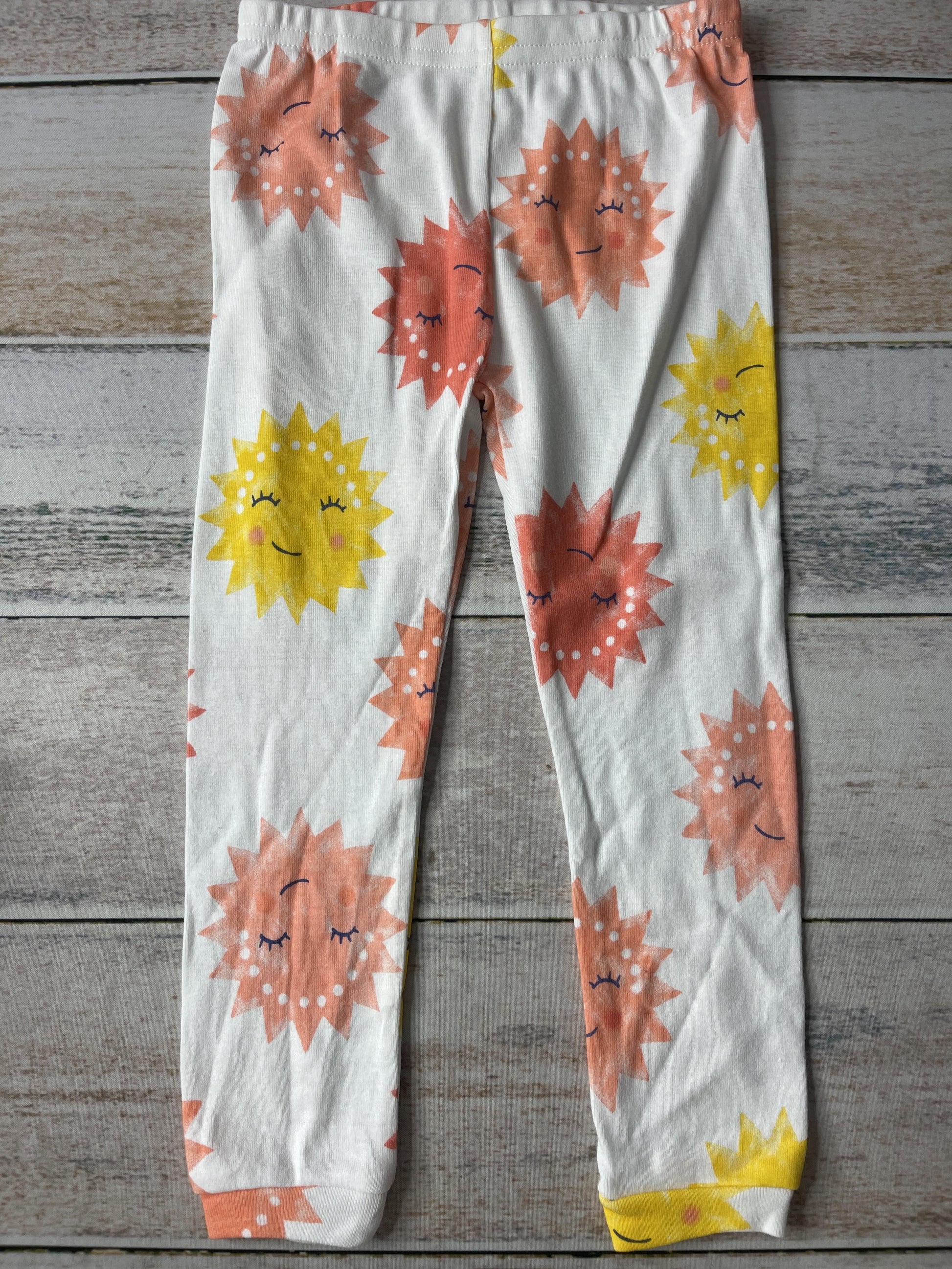 Carters Unisex White | pink | orange Pajamas Size: 2T White | pink | orange