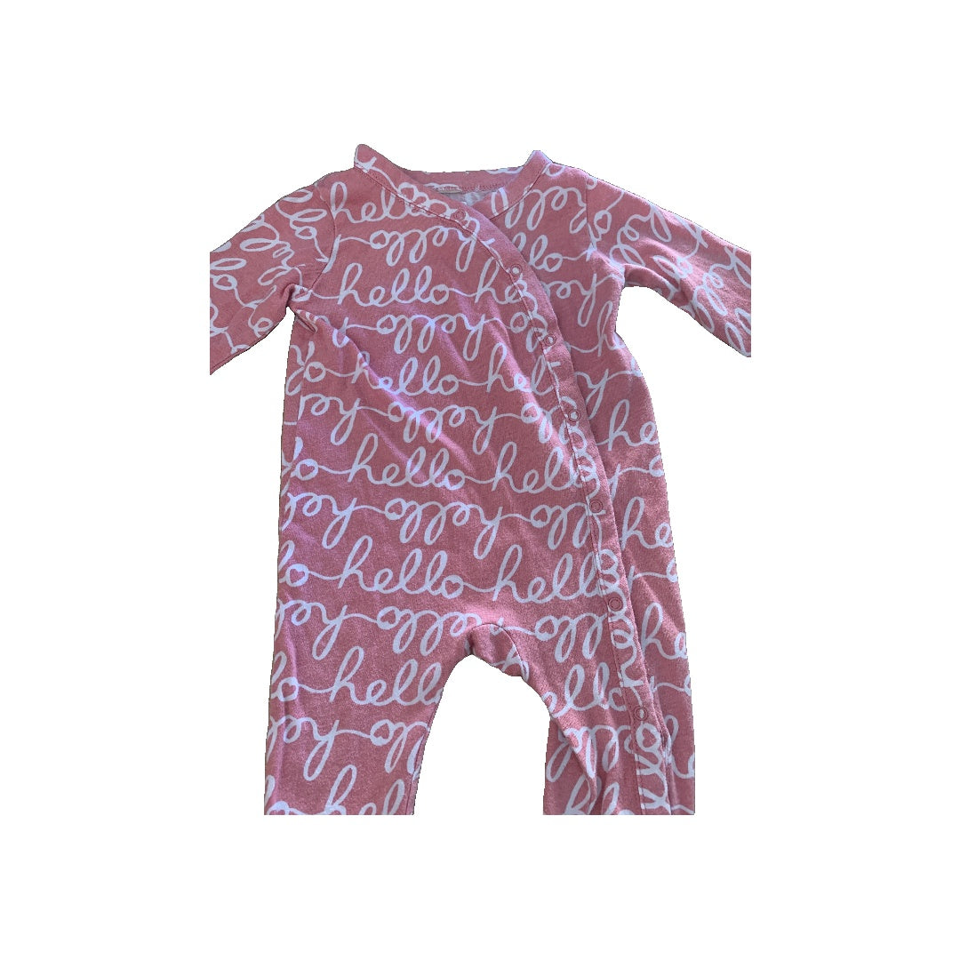 Girls White | pink | Pattern Pajamas Size: 0-3 months White | pink | Pattern