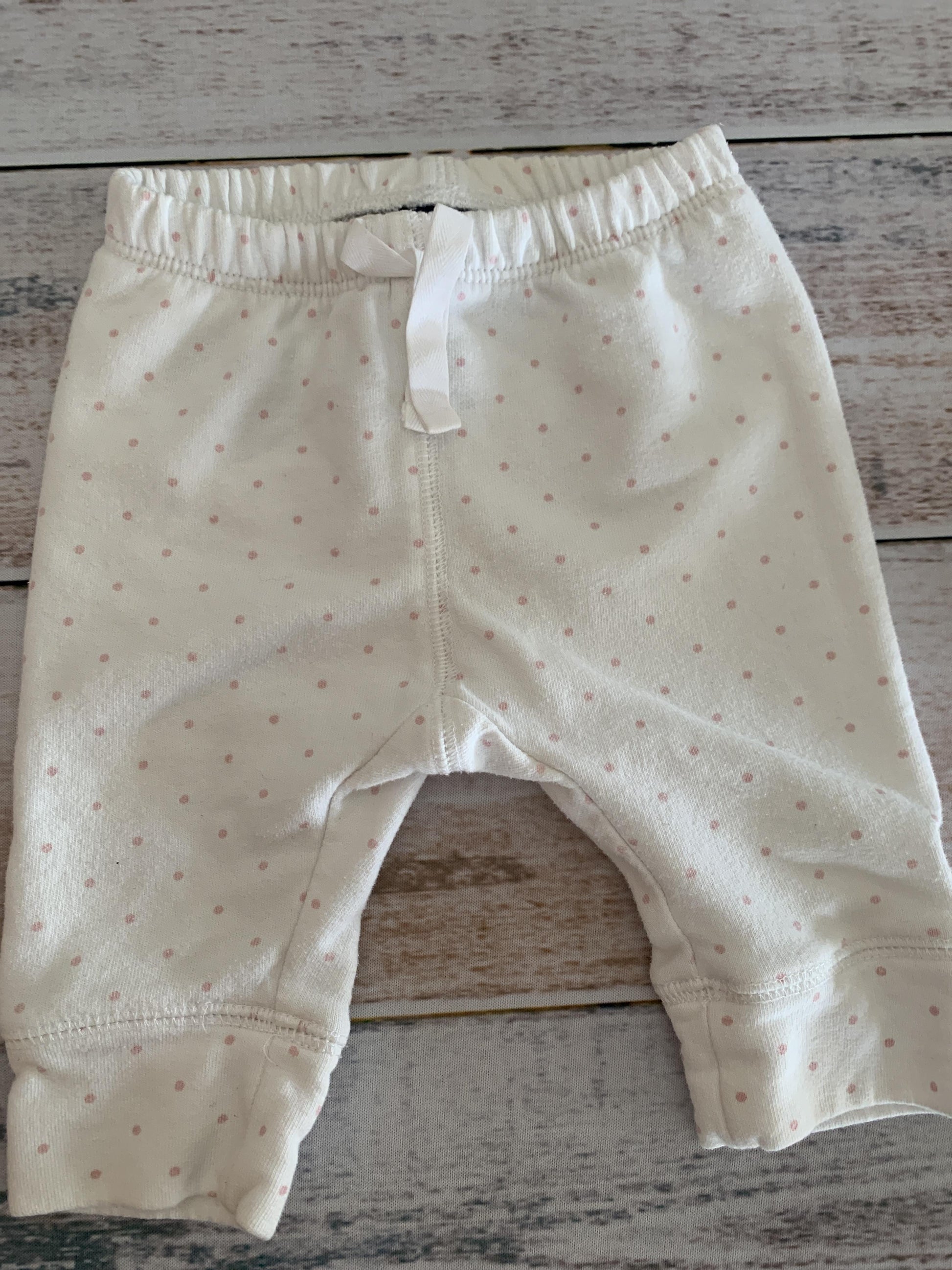 Gap Girls White | pink | polka dot Pants Size: 0-3 months White | pink | polka dot