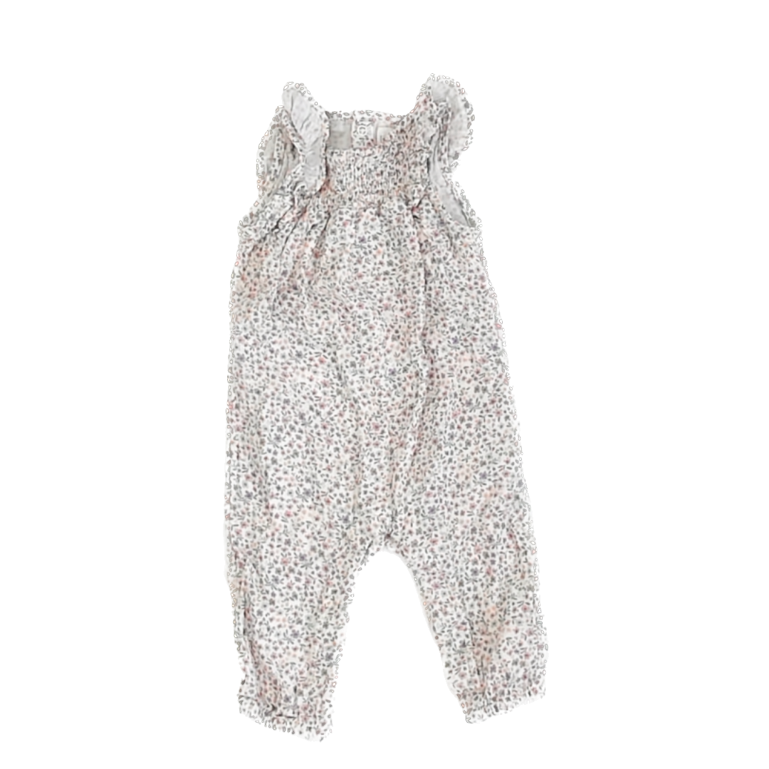 Little Planet Girls White | PInk | Purple Floral Jumper Size: 6 Months White | PInk | Purple Floral