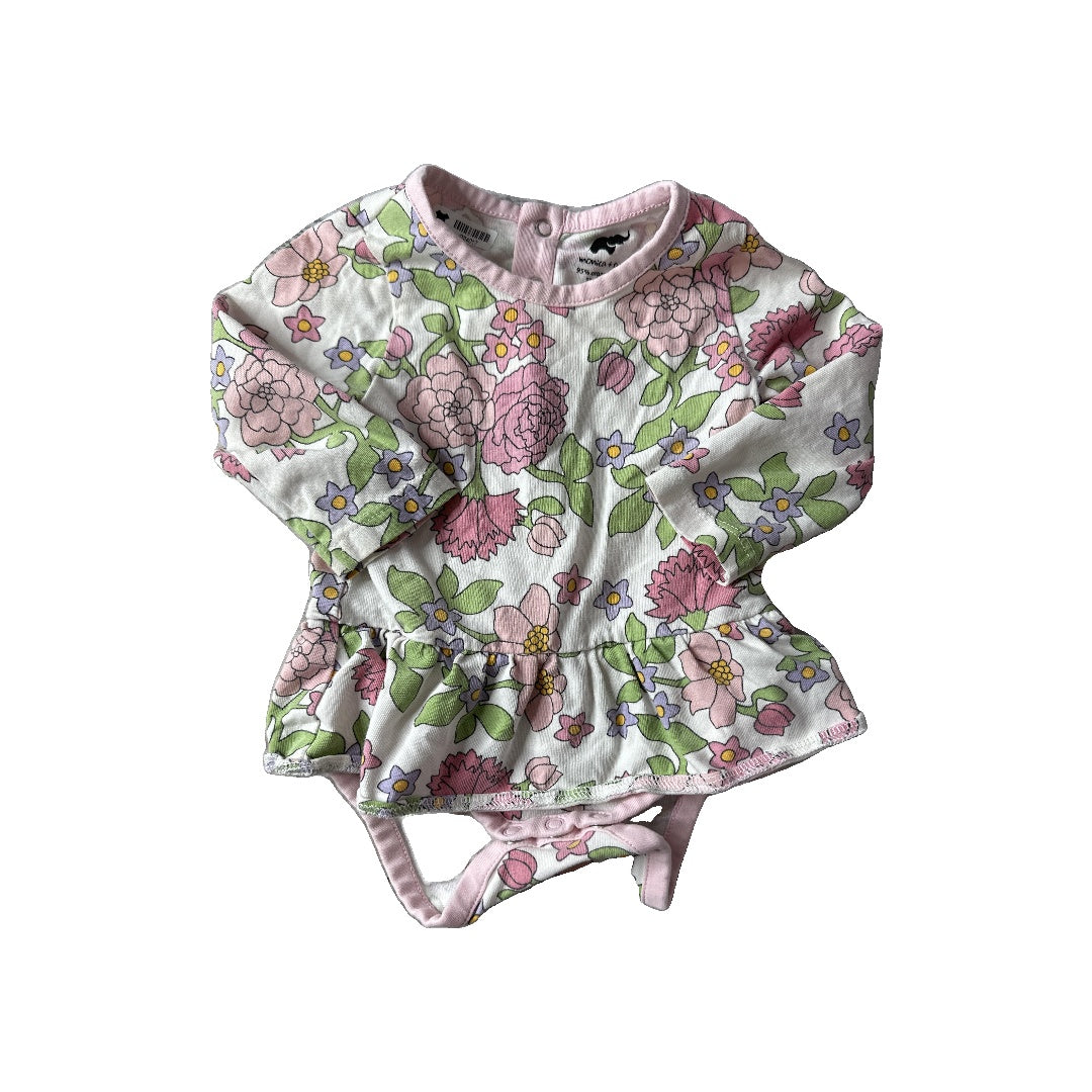 Monica + Andy Girls White | pink | purple | light green Onesie Size: 3-6 months White | pink | purple | light green