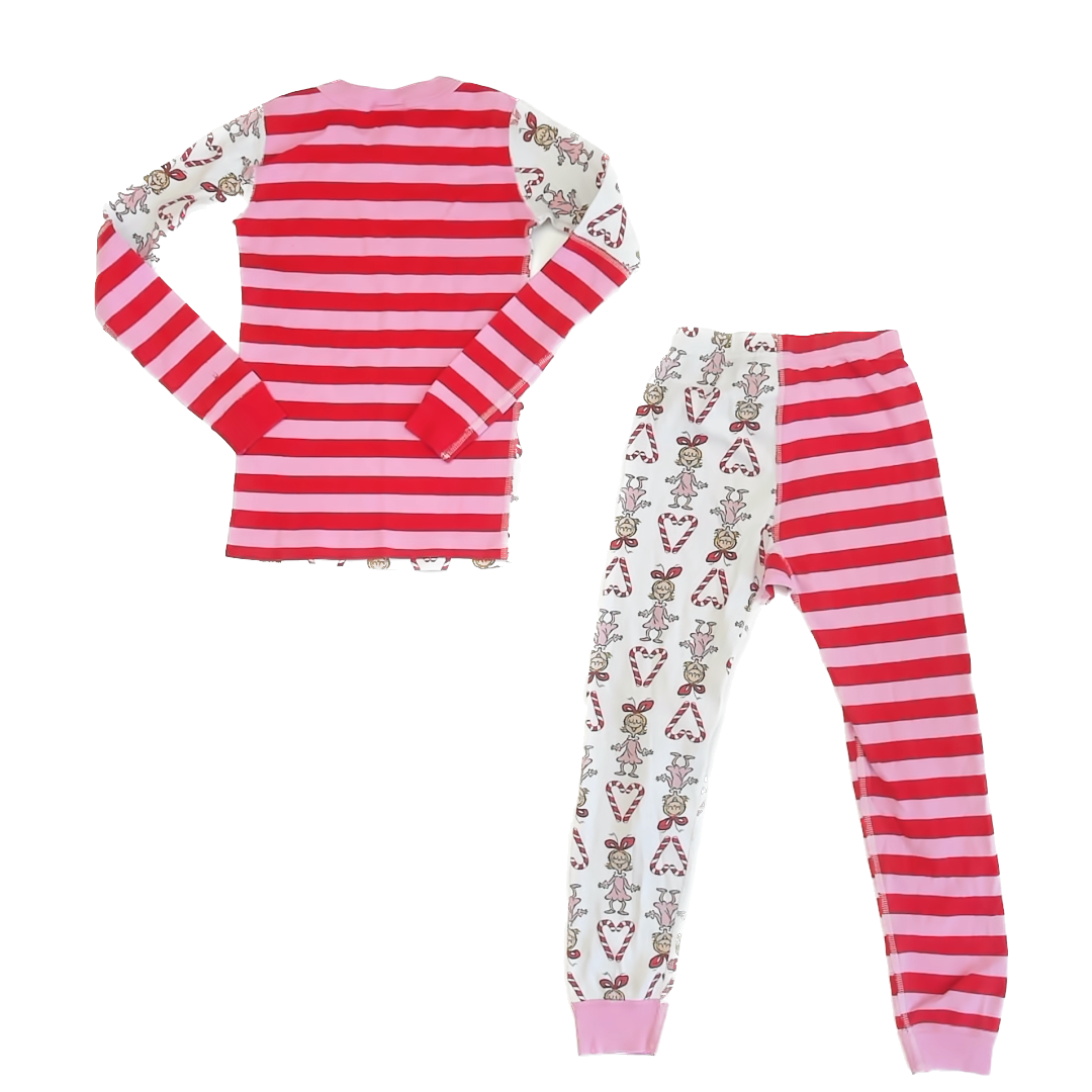 Dr. Seuss x Hanna Andersson Girls White | Pink | Red 2-piece Pajamas Size: 6-7 Years White | Pink | Red
