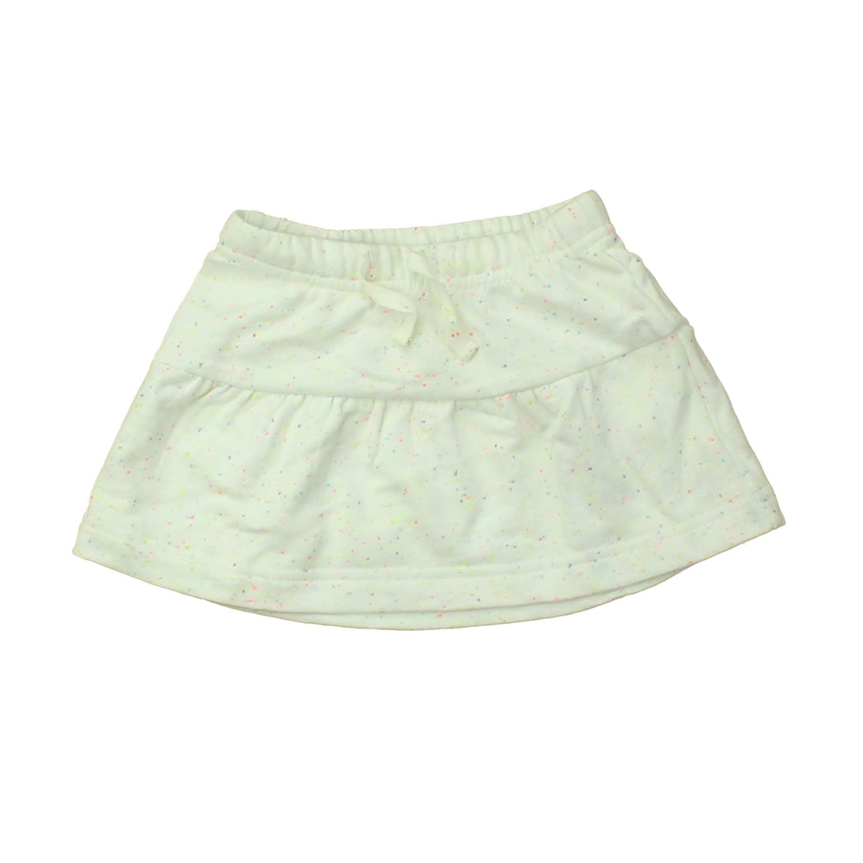 Rockets Of Awesome Girls White | Pink | Speckles Skirt Size: Little Girl White | Pink | Speckles