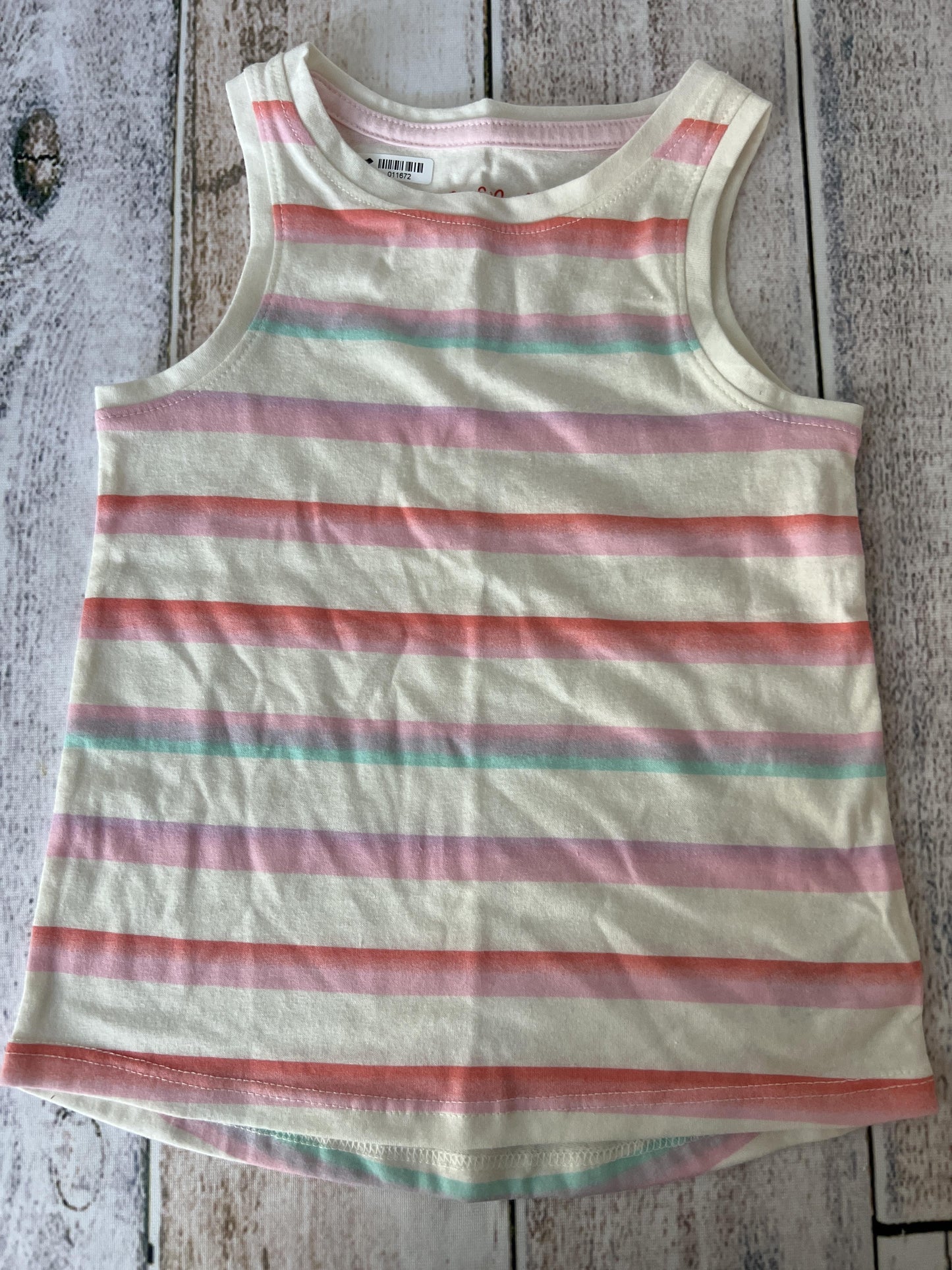 Cat & Jack Girls White | pink | Stripe Tank Top Size: 3T White | pink | Stripe