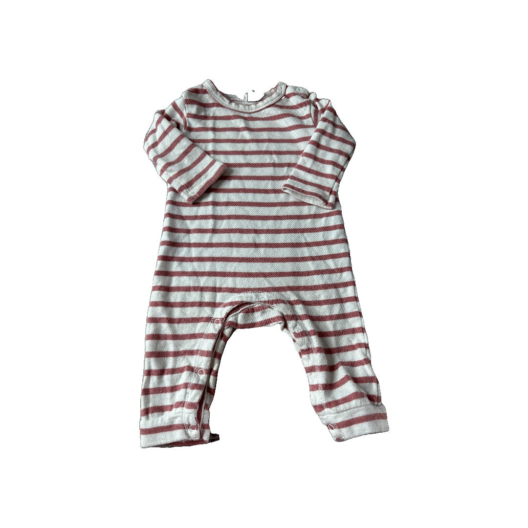 Nordstrom Unisex White | pink | Stripe Long Sleeve Outfit Size: 6 months White | pink | Stripe
