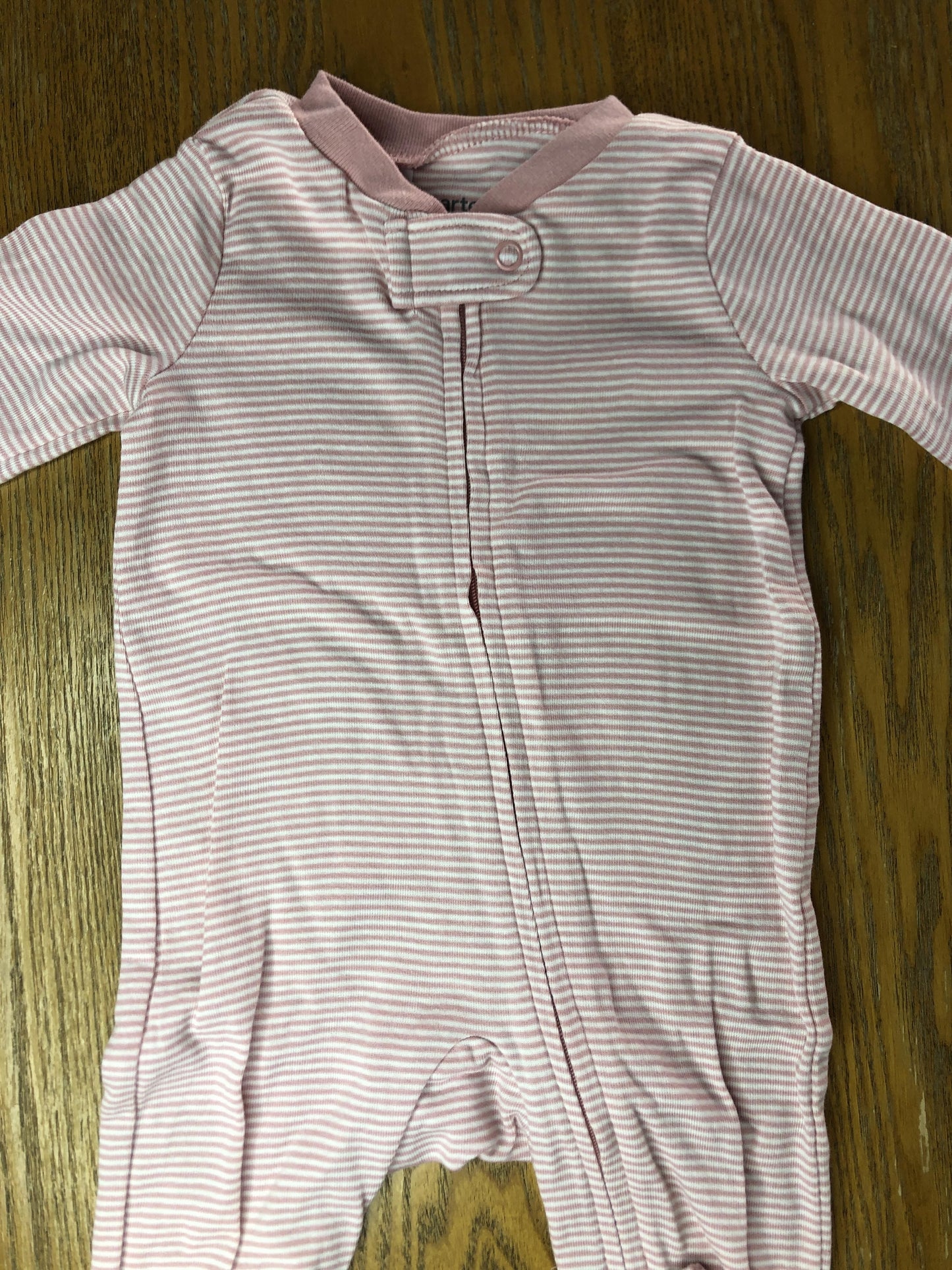 Carters Girls White | pink | Striped Pajamas Size: 0-3 months White | pink | Striped