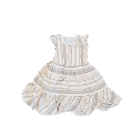 Tahari Girls White | PInk | Taupe Dress Size: 4-5T* White | PInk | Taupe