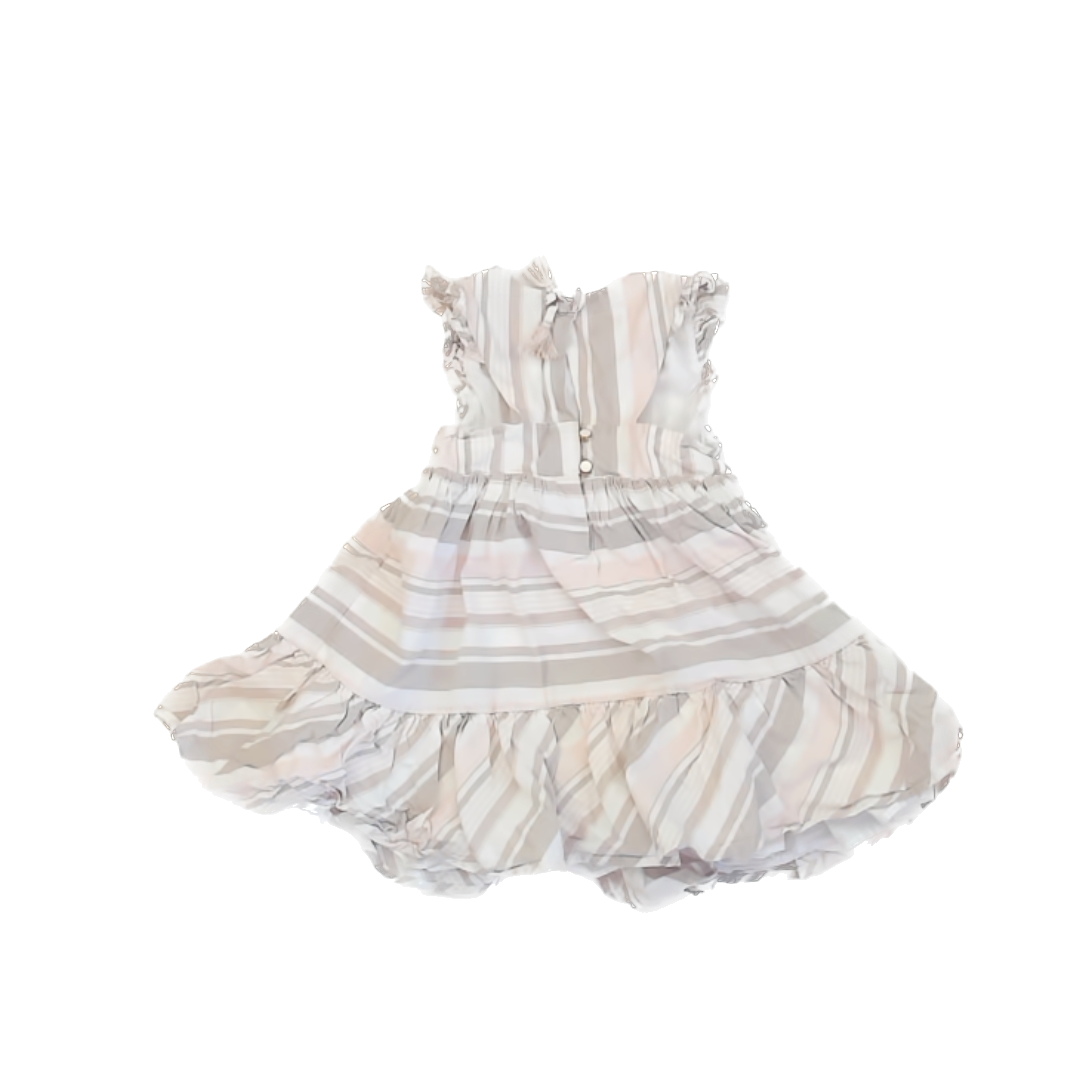 Tahari Girls White | PInk | Taupe Dress Size: 4-5T* White | PInk | Taupe