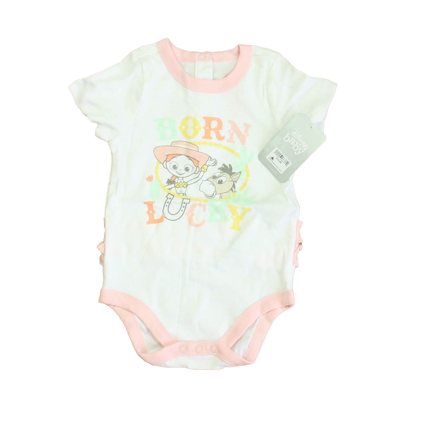 Disney Girls White | Pink Toy Story Onesie Size: 18-24 Months White | Pink Toy Story