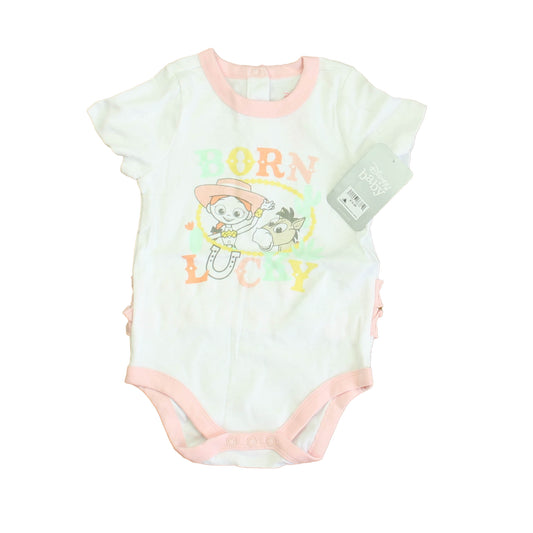 Disney Girls White | Pink Toy Story Onesie Size: 18-24 Months White | Pink Toy Story