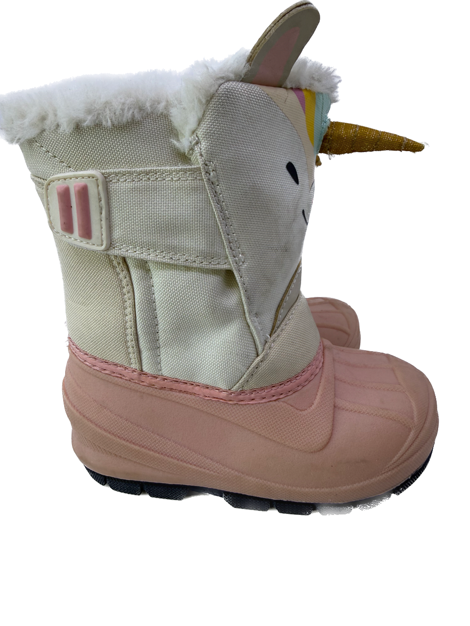 Cat & Jack Girls White | Pink Unicorn Boots Size: Little kid 7 White | Pink Unicorn