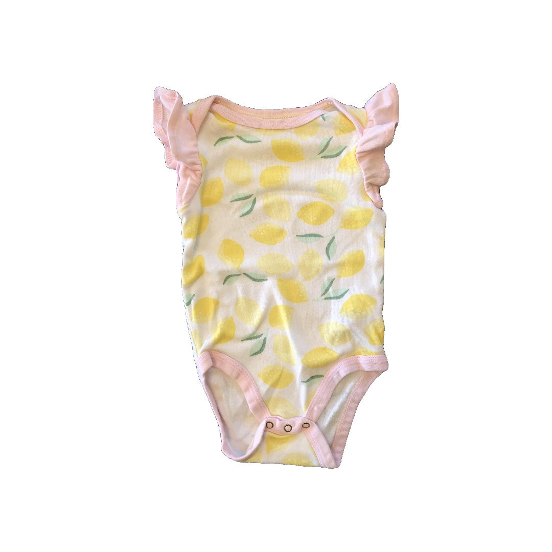 Cloud Island Girls White | pink | Yellow | Fruit Onesie Size: 3-6 months White | pink | Yellow | Fruit