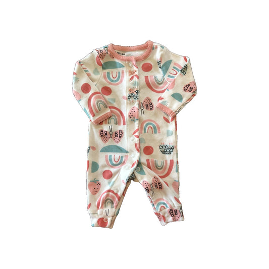 Carters Girls White | pink Pajamas Size: Newborn White | pink