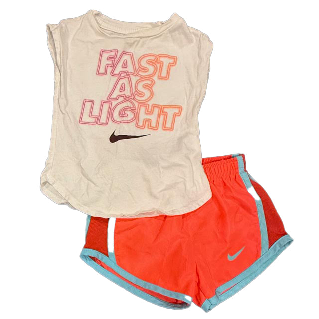 Nike Girls White | Pink Apparel Sets Size: 2T White | Pink