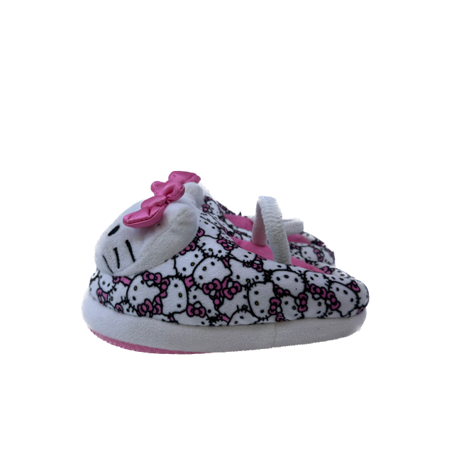 Hello Kitty Girls White | Pink Slippers Size: 9-10 Toddler White | Pink