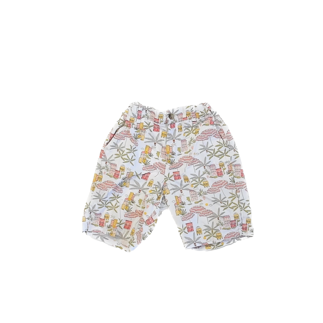 Janie and Jack Boys White | Pink Shorts Size: 10 Years White | Pink