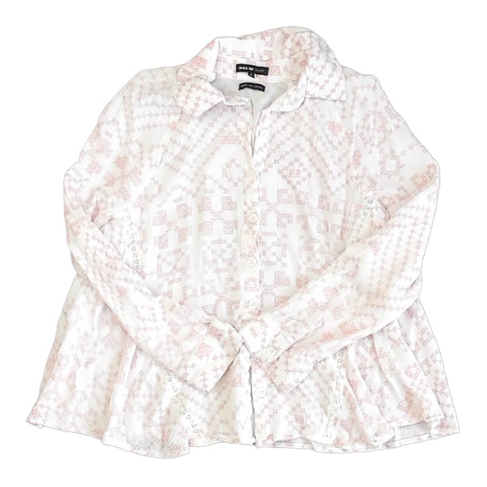 Miss Me Girls White | Pink Blouse Size: 6 Years White | Pink