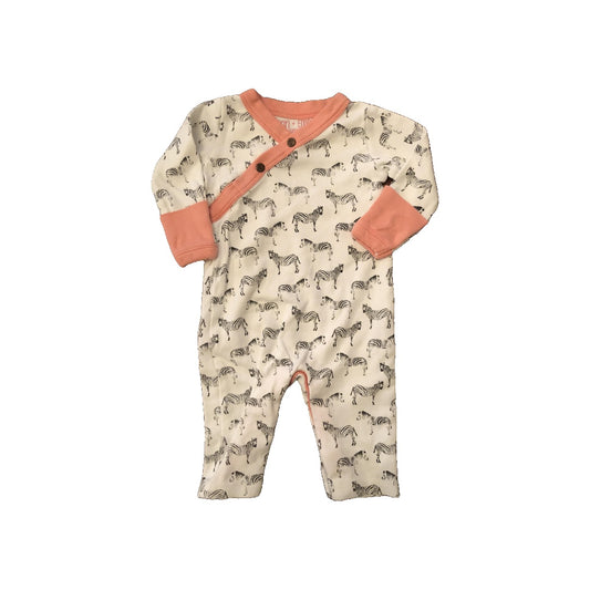 Finn + Emma Girls White | pink Pajamas Size: 3-6 months White | pink