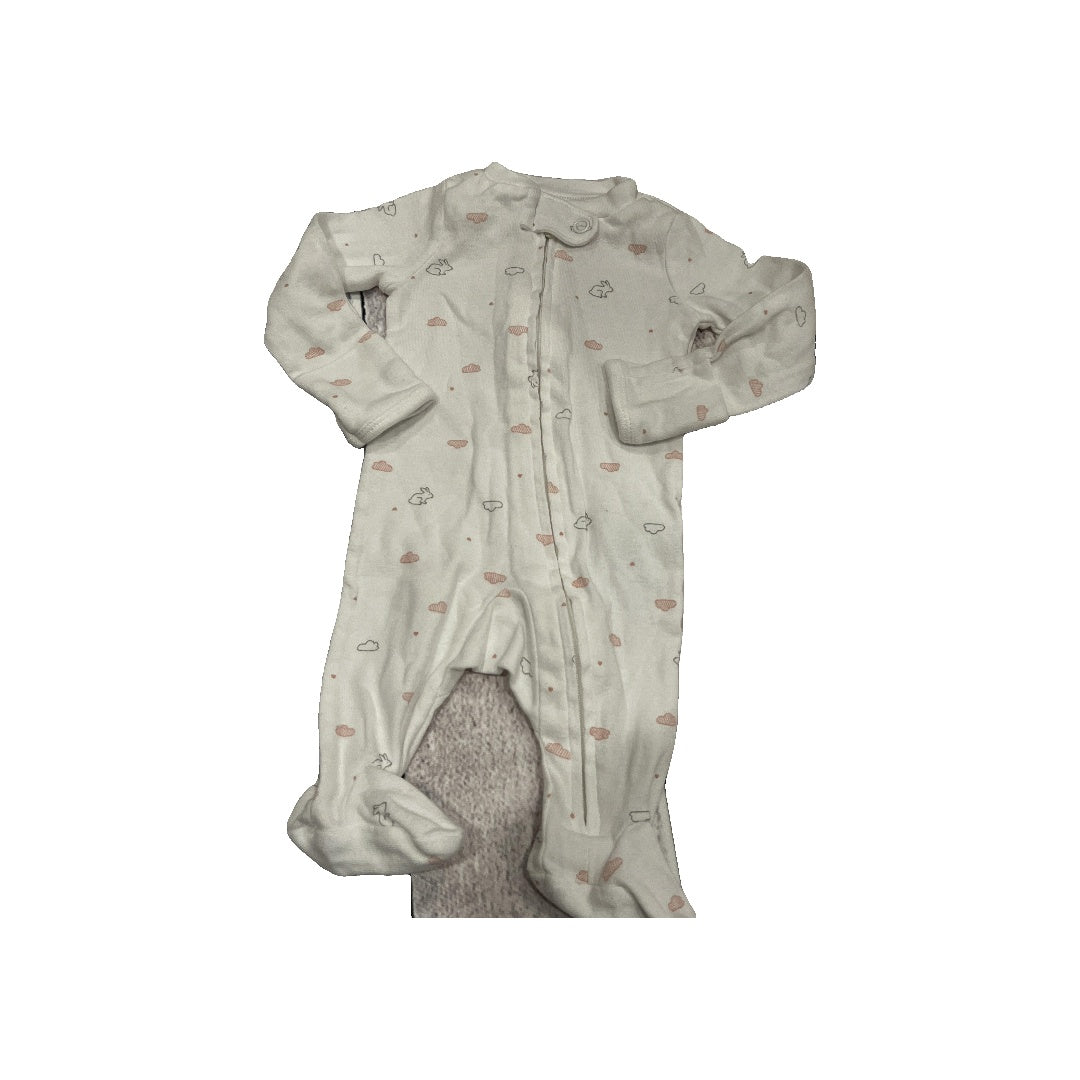 Carters Girls White | pink Pajamas Size: Newborn White | pink