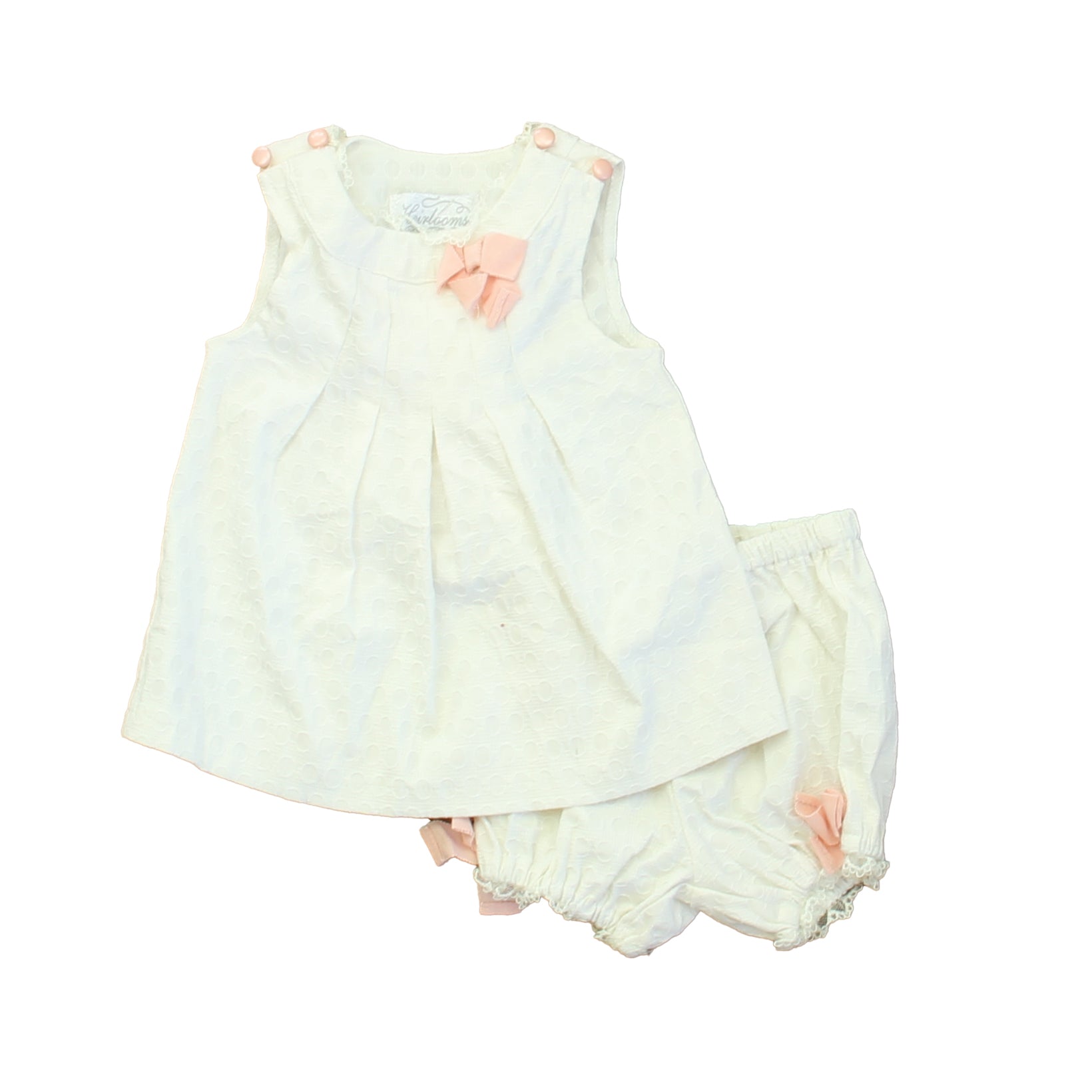 Heirloom by Polly Flinders Girls White | Pink Special Occasion Dress Size: 0-3 Months White | Pink
