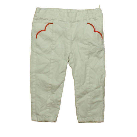 Janie and Jack Girls White | Pink Pants Size: 18-24 Months