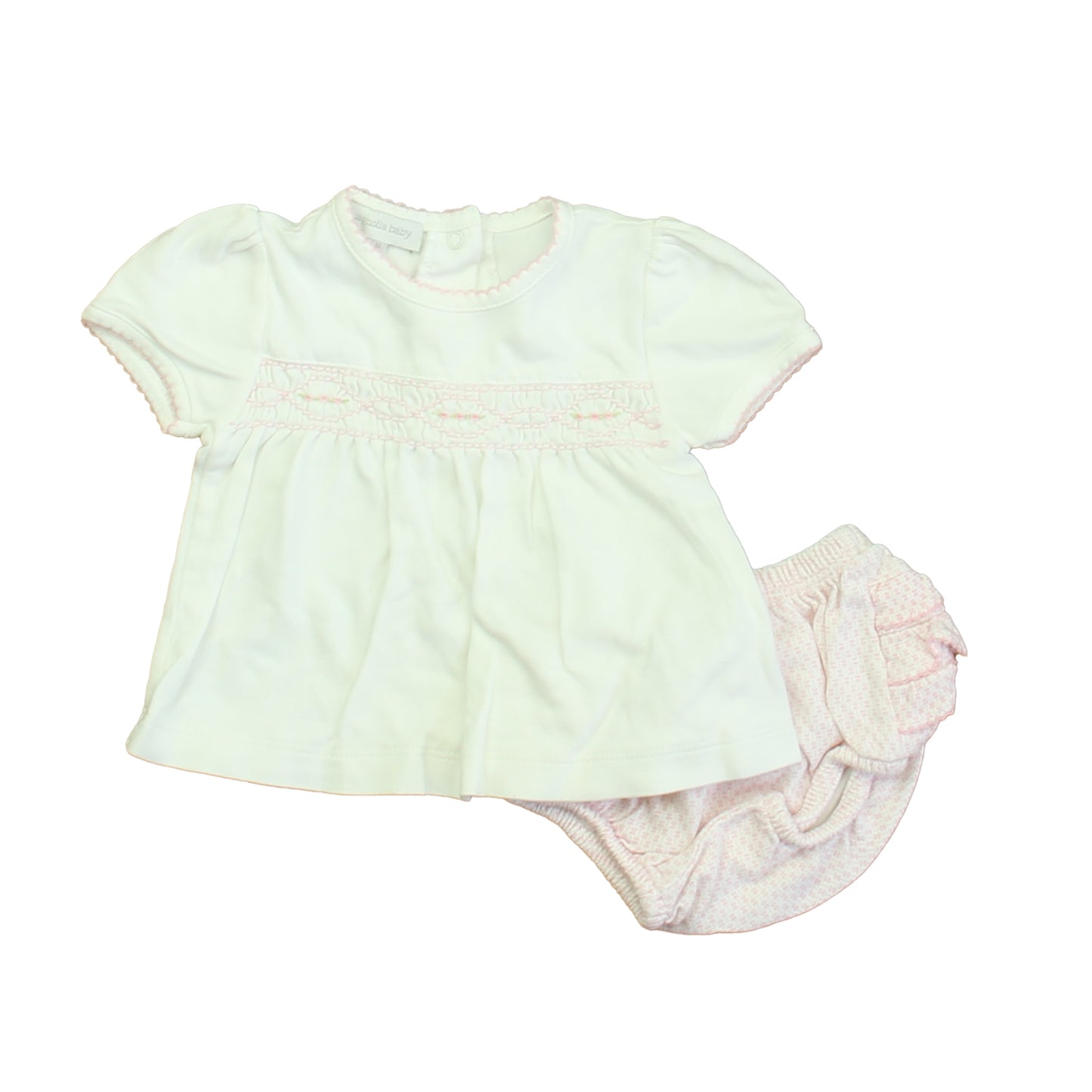Magnolia Baby Girls White | Pink Apparel Sets Size: 6 Months White | Pink