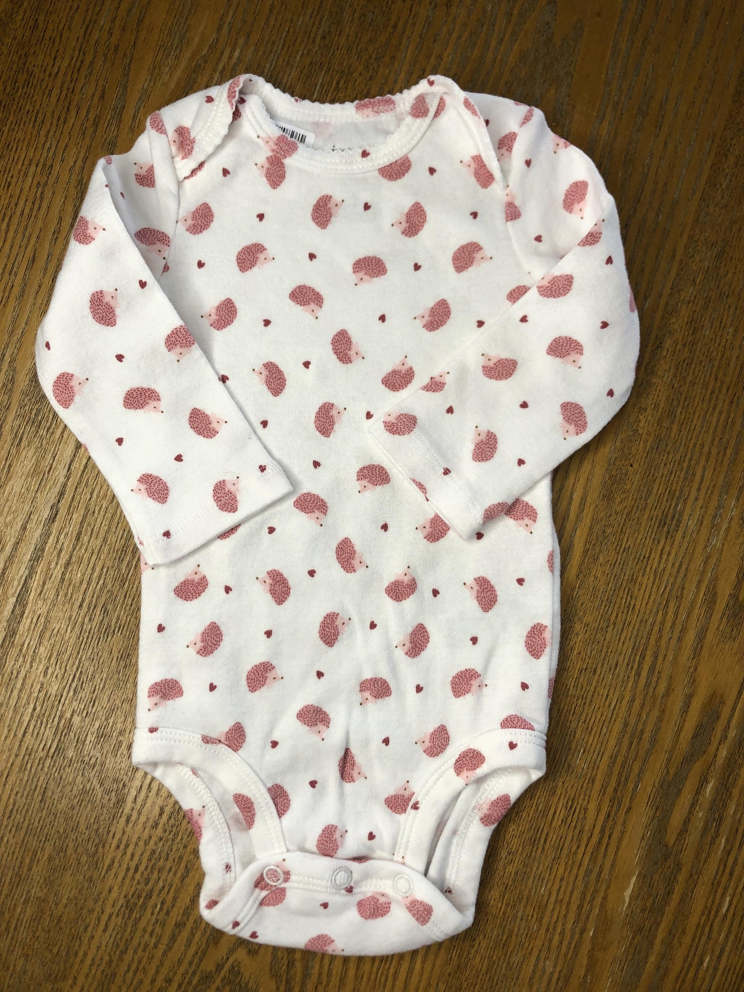 Carters Girls White | pink Onesie Size: 3-6 months White | pink