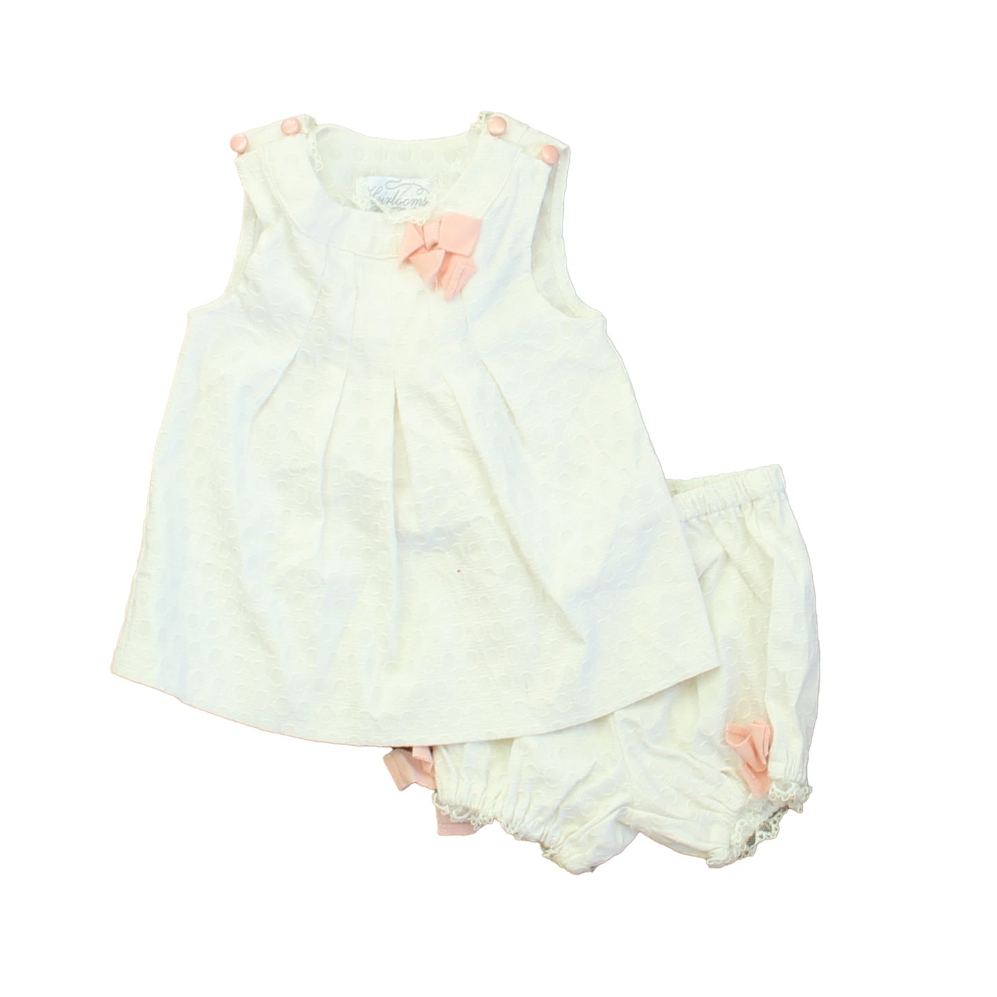 Heirloom by Polly Flinders Girls White | Pink Special Occasion Dress Size: 0-3 Months White | Pink