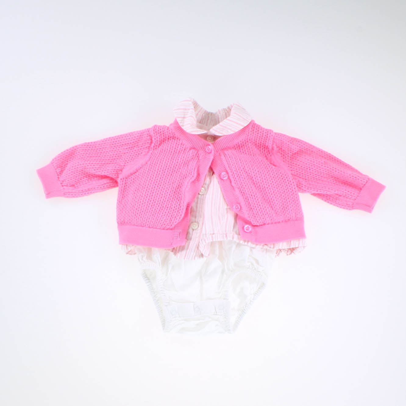 Gap Girls White | Pink Apparel Sets Size: 0-3 Months White | Pink