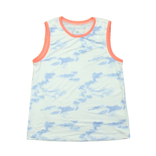 Rockets Of Awesome Girls White | Pink Athletic Top Size: Big Girl White | Pink